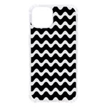 Wave-black White iPhone 13 TPU UV Print Case Front