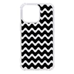 Wave-black White iPhone 13 Pro TPU UV Print Case Front