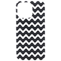 Wave-black White Iphone 15 Pro Max Black Uv Print Pc Hardshell Case