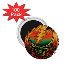 Grateful Steal Your Face Deadhead Hippie Logo Symbol 1 75  Magnets (100 Pack)  by Loisa77