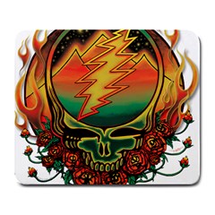 Grateful Steal Your Face Deadhead Hippie Logo Symbol Large Mousepad by Loisa77