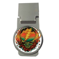 Grateful Steal Your Face Deadhead Hippie Logo Symbol Money Clips (round)  by Loisa77