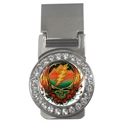 Grateful Steal Your Face Deadhead Hippie Logo Symbol Money Clips (cz)  by Loisa77