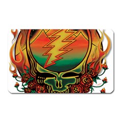 Grateful Steal Your Face Deadhead Hippie Logo Symbol Magnet (rectangular) by Loisa77