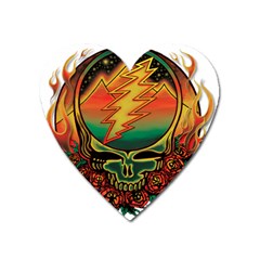 Grateful Steal Your Face Deadhead Hippie Logo Symbol Heart Magnet by Loisa77