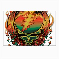 Grateful Steal Your Face Deadhead Hippie Logo Symbol Postcard 4 x 6  (pkg Of 10) by Loisa77