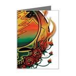 Grateful Steal Your Face Deadhead Hippie Logo Symbol Mini Greeting Card Left