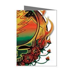 Grateful Steal Your Face Deadhead Hippie Logo Symbol Mini Greeting Cards (pkg Of 8)