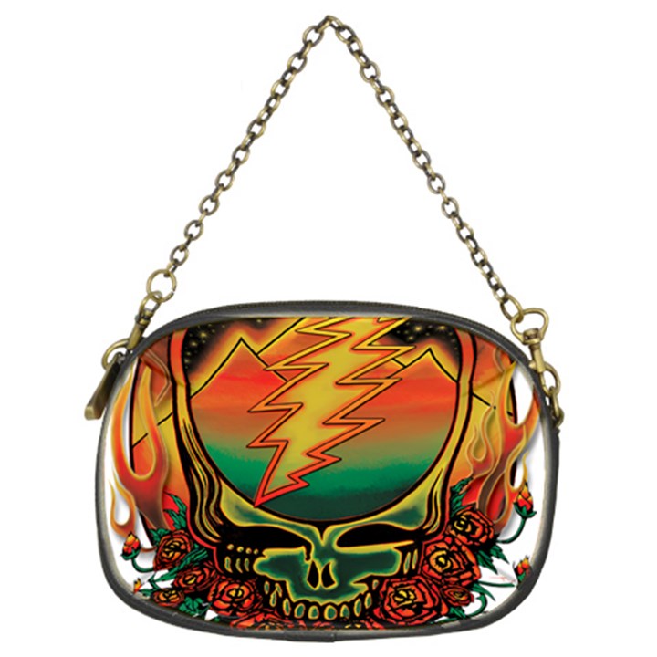 Grateful Steal Your Face Deadhead Hippie Logo Symbol Chain Purse (Two Sides)