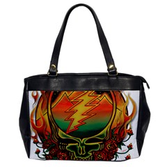 Grateful Steal Your Face Deadhead Hippie Logo Symbol Oversize Office Handbag by Loisa77