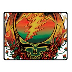 Grateful Steal Your Face Deadhead Hippie Logo Symbol Fleece Blanket (small) by Loisa77