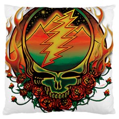 Grateful Steal Your Face Deadhead Hippie Logo Symbol Large Cushion Case (one Side) by Loisa77