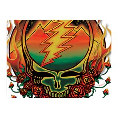 Grateful Steal Your Face Deadhead Hippie Logo Symbol Two Sides Premium Plush Fleece Blanket (mini) by Loisa77