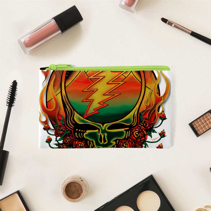 Grateful Steal Your Face Deadhead Hippie Logo Symbol Cosmetic Bag (XS)