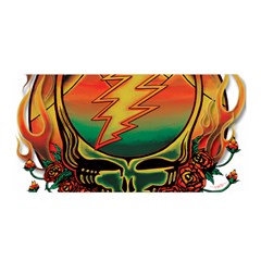 Grateful Steal Your Face Deadhead Hippie Logo Symbol Satin Wrap 35  X 70  by Loisa77