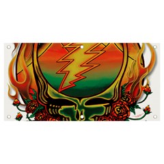 Grateful Steal Your Face Deadhead Hippie Logo Symbol Banner And Sign 4  X 2  by Loisa77