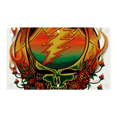 Grateful Steal Your Face Deadhead Hippie Logo Symbol Banner And Sign 5  X 3  by Loisa77