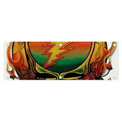 Grateful Steal Your Face Deadhead Hippie Logo Symbol Banner And Sign 6  X 2  by Loisa77