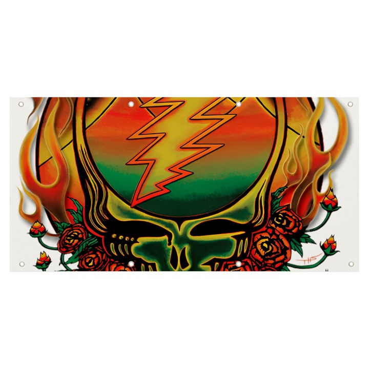 Grateful Steal Your Face Deadhead Hippie Logo Symbol Banner and Sign 8  x 4 