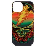 Grateful Steal Your Face Deadhead Hippie Logo Symbol iPhone 14 Black UV Print Case Front