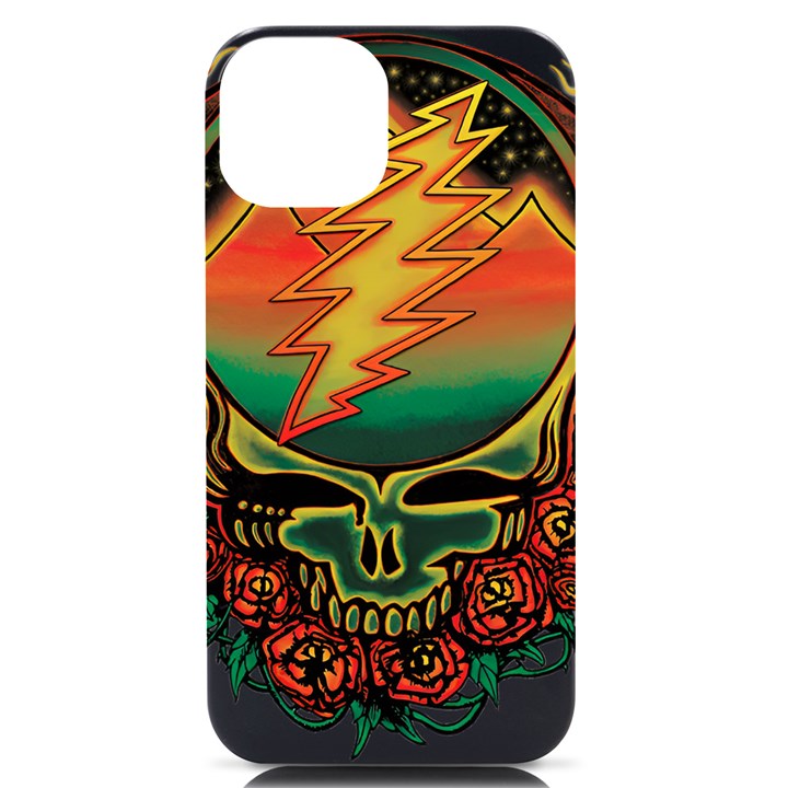 Grateful Steal Your Face Deadhead Hippie Logo Symbol iPhone 14 Black UV Print Case