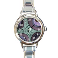 Converge Diverge Mingle Mix Divide Round Italian Charm Watch by Paksenen