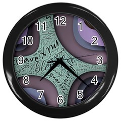 Converge Diverge Mingle Mix Divide Wall Clock (black) by Paksenen