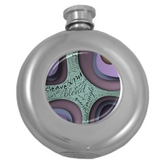 Converge Diverge Mingle Mix Divide Round Hip Flask (5 Oz) by Paksenen