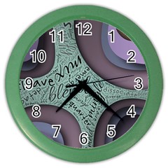 Converge Diverge Mingle Mix Divide Color Wall Clock by Paksenen