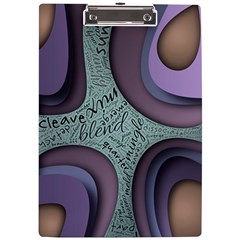 Converge Diverge Mingle Mix Divide A4 Acrylic Clipboard by Paksenen