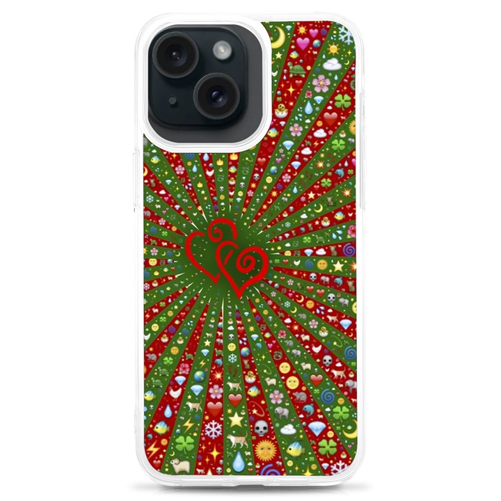 Emoji Hearts Valentine Universe iPhone 15 Plus TPU UV Print Case