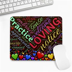 Loving Practice Agape Heart Large Mousepad by Paksenen