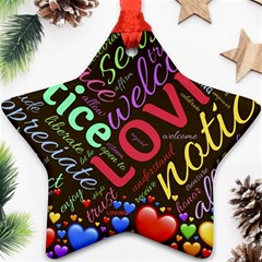 Loving Practice Agape Heart Star Ornament (two Sides)