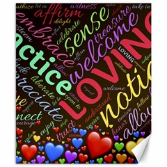 Loving Practice Agape Heart Canvas 8  X 10  by Paksenen