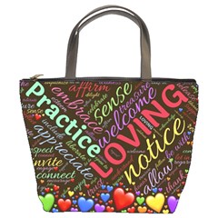 Loving Practice Agape Heart Bucket Bag by Paksenen