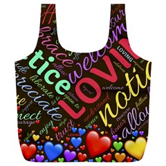 Loving Practice Agape Heart Full Print Recycle Bag (xxl) by Paksenen