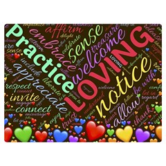 Loving Practice Agape Heart Premium Plush Fleece Blanket (extra Small) by Paksenen