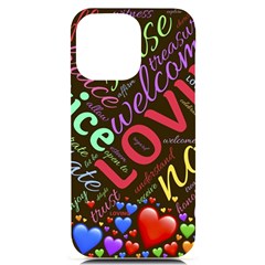 Loving Practice Agape Heart Iphone 14 Pro Max Black Uv Print Case by Paksenen