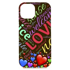 Loving Practice Agape Heart Iphone 15 Plus Black Uv Print Pc Hardshell Case by Paksenen