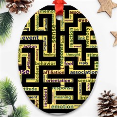 Mindset Stimulus Response Emotion Oval Ornament (two Sides)