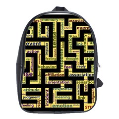 Mindset Stimulus Response Emotion School Bag (large) by Paksenen