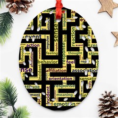 Mindset Stimulus Response Emotion Oval Filigree Ornament (two Sides)