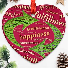 Fulfillment Satisfaction Happiness Ornament (heart) by Paksenen