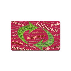 Fulfillment Satisfaction Happiness Magnet (name Card) by Paksenen