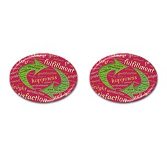 Fulfillment Satisfaction Happiness Cufflinks (oval) by Paksenen