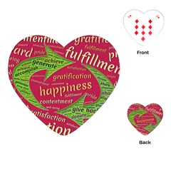 Fulfillment Satisfaction Happiness Playing Cards Single Design (heart) by Paksenen