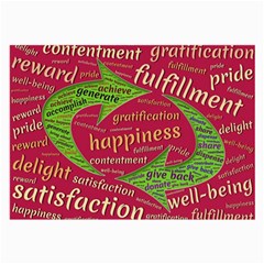 Fulfillment Satisfaction Happiness Large Glasses Cloth by Paksenen