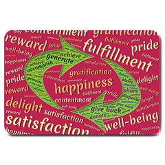 Fulfillment Satisfaction Happiness Large Doormat by Paksenen