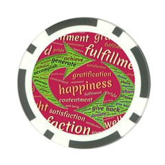 Fulfillment Satisfaction Happiness Poker Chip Card Guard