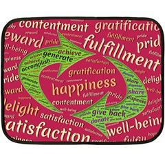 Fulfillment Satisfaction Happiness Two Sides Fleece Blanket (mini) by Paksenen